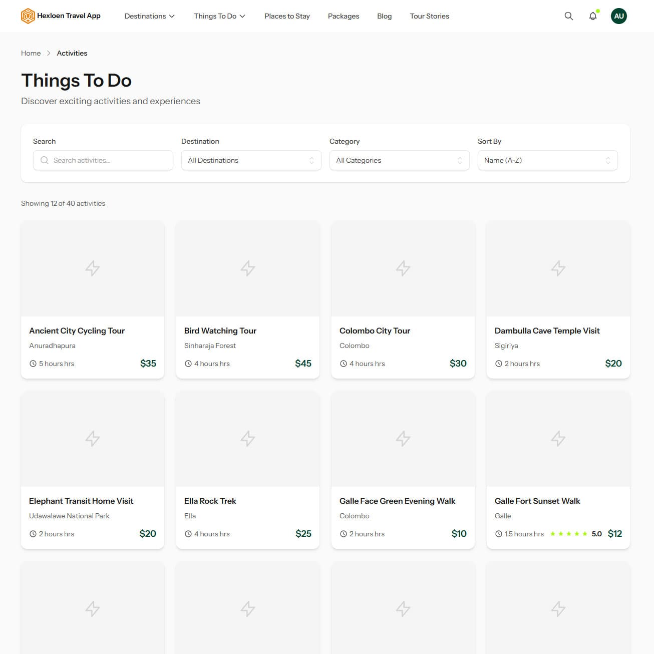 Accommodations Page